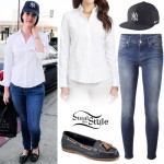 Lana Del Rey: White Shirt, Skinny Jeans