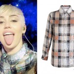 Miley Cyrus: Sequin Plaid Shirt