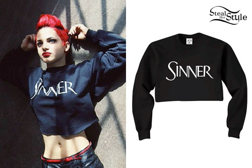 Nia Lovelis: Sinner Crop Sweatshirt