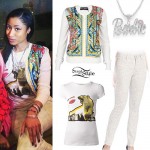 Nicki Minaj: Print Cardigan, Bear Tee