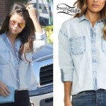 Selena Gomez: Light Denim Shirt