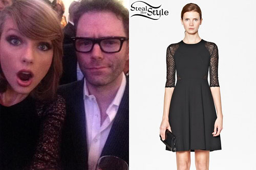 Taylor Swift: Black Lace Raglan Dress