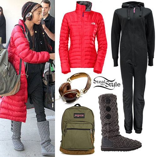 Willow Smith: Down Jacket, Knit Uggs