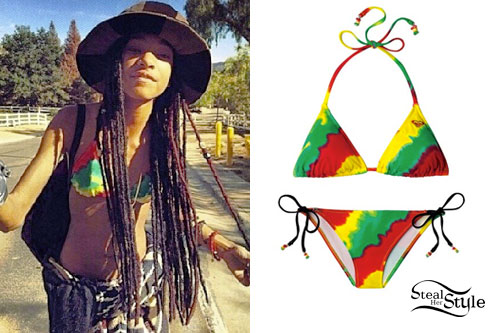 Willow Smith: Rastafarian Tie Dye Bikini