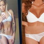 Allison Green: White Mesh Bikini