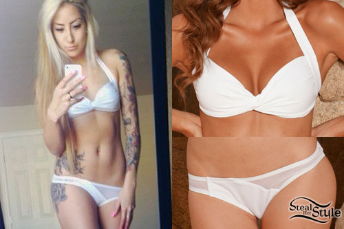 Allison Green: White Mesh Bikini