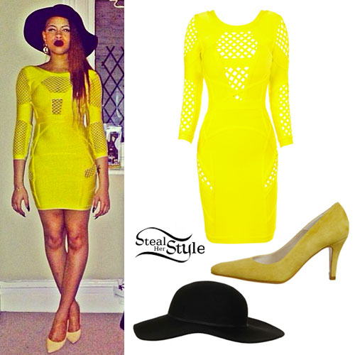 Amira McCarthy: Yellow Bandage Dress