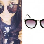 Becky G: Black and Gold Sunglasses