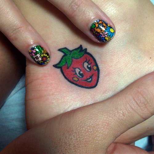 katy-perry-strawberry-ankle-tattoo