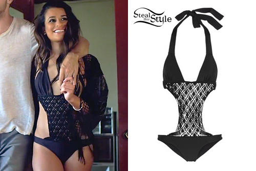 Lea Michele: 'On My Way' Crochet Swimsuit
