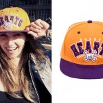 LIGHTS: Orange & Purple 'Hearts' Hat