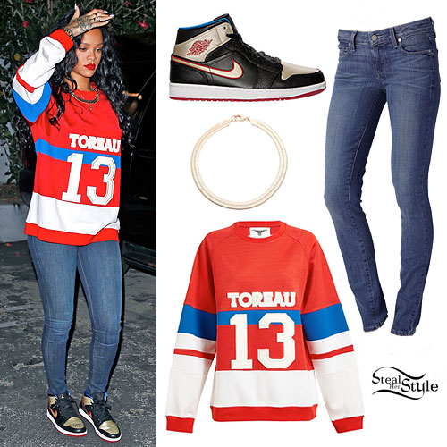 Rihanna: Toreau 13 Sweatshirt Outfit