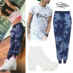 Shereen Cutkelvin: Palm Tree Sweatpants Outfit