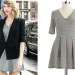 Taylor Swift: Striped V-Neck Dress