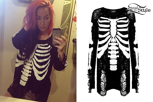 Ash Costello: Ripped Skeleton Sweater