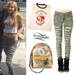 Bella Thorne: Ripped Jeans, LA Muscle Tee