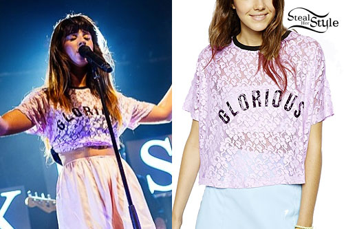 Foxes: 'Glorious' Purple Lace Tee