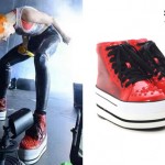Hayley Williams: Red Spike Platform Shoes