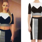 Iggy Azalea: Colorblock Crop Top & Skirt