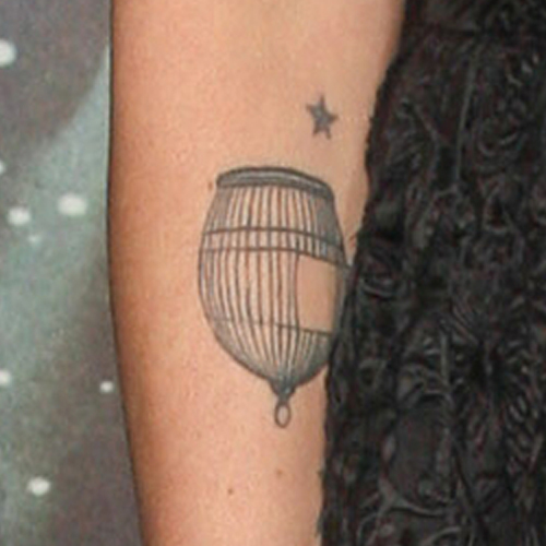 Blue Birdcage Tattoo Idea
