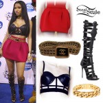 Nicki Minaj: Cage Bra, Gladiator Boots