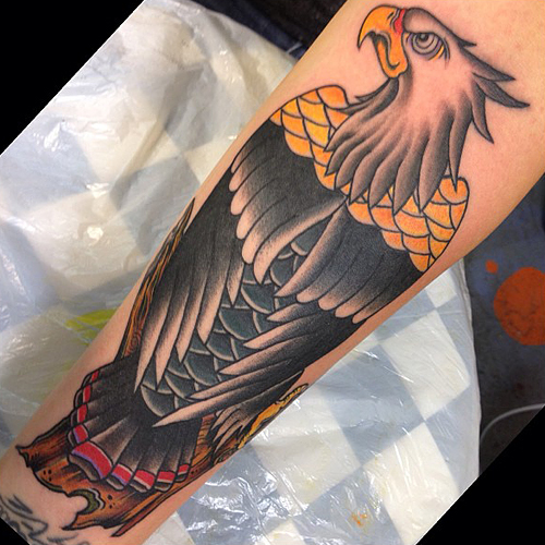 eagle forearm tattoo