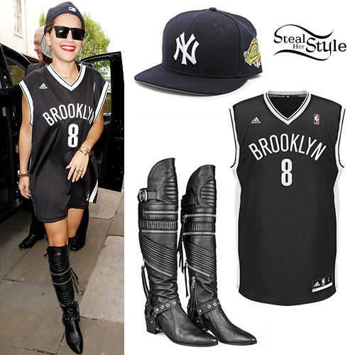 Rita Ora: Brooklyn Jersey, Quilted Boots