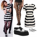 Sydney Sierota: Black & White Striped Dress