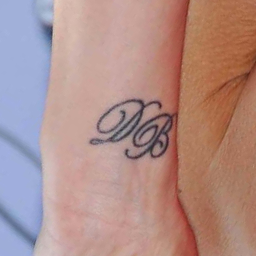 Victoria Beckham Initial Wrist Tattoo