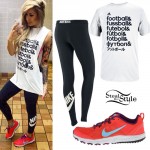 Allison Green: Football Tee, Nike Leggings