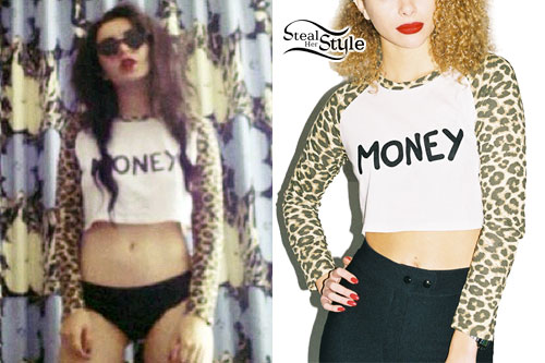 Charli XCX: Leopard Print 'Money' Raglan