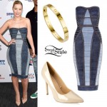 Iggy Azalea: Denim Bandage Dress