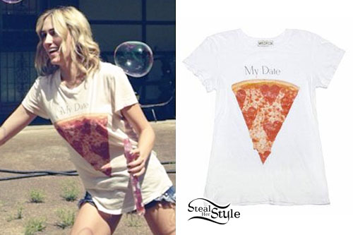 Mindy White: My Date Is Pizza T-Shirt