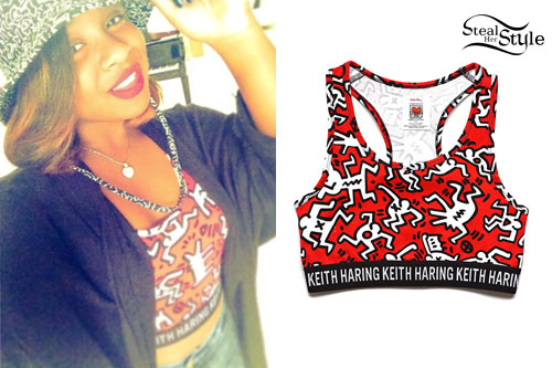 Reginae Carter: Keith Haring Print Bralet