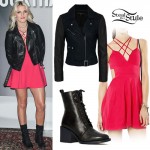 Rydel Lynch: Pink Strappy Dress Outfit
