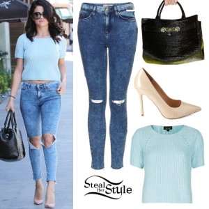 Selena Gomez: Ripped Jeans, Sweater Tee | Steal Her Style