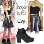 Sydney Sierota: Metallic Cutout Dress, Platform Booties