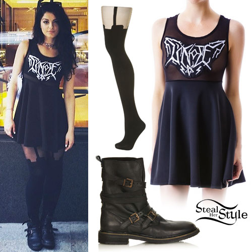 Bebe Rexha: Metal Dress, Buckle Boots