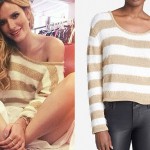 Bella Thorne: Gold & White Stripe Sweater