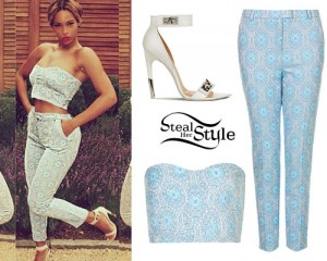 Beyonce: Print Bandeau Top & Pants | Steal Her Style