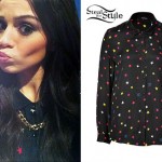 Cher Lloyd: Rainbow Star Print Blouse