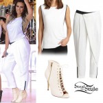 Dinah Jane Hansen: Zip Top, White Pants