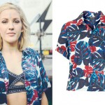 Ellie Goulding: Leaf Print Button-Up