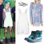 Hayley Williams: Marble Blouse, White Shortalls