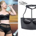 Iggy Azalea: Chromat Bralet, Mesh Shorts