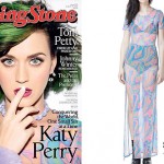 Katy Perry: Rainbow Marble Print Dress