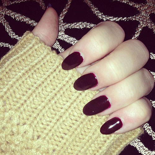 Kylie Jenner Burgundy Nails | Steal Her Style