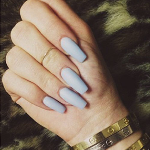 Kylie Jenner Light Blue Nails | Steal Her Style
