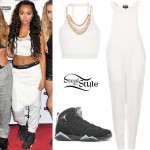 Leigh-Anne Pinnock: Crop Top, White Jumpsuit