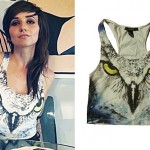 LIGHTS: Owl Face Crop Top